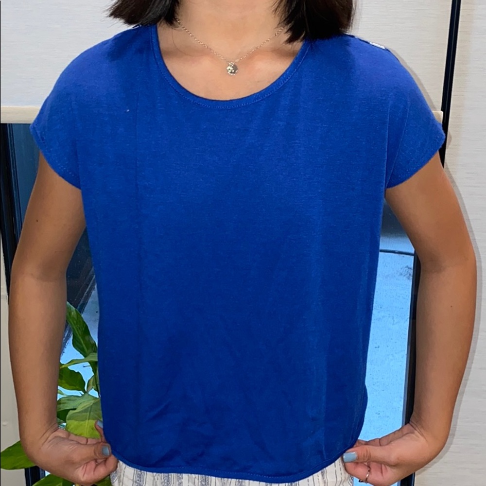 soprano blue blouse